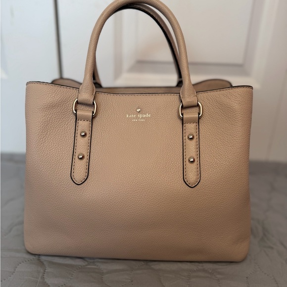 kate spade Handbags - kate spade New York Pebbled Leather Satchel in WarmBeige